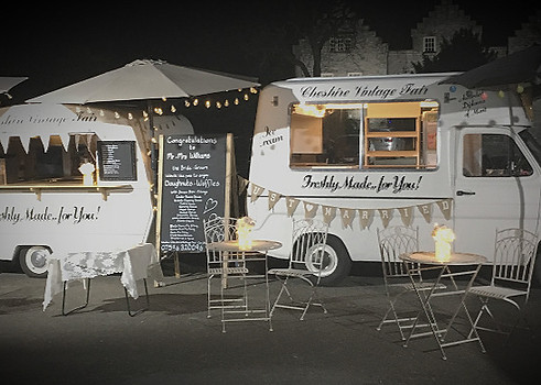 Mobile Doughnut and Crepe Vans in Chester Cheshire, serving Churros Doughnuts Crepes and Ice cream, Wedding catering.