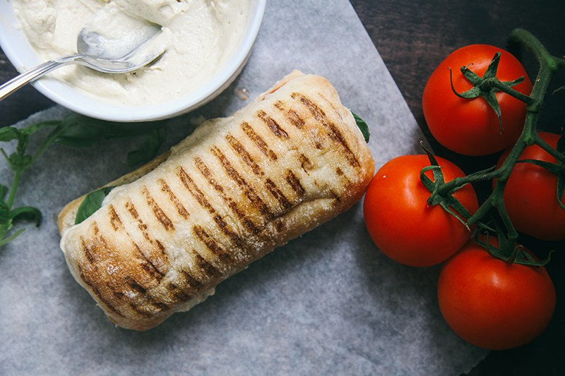 Caprese Panini -Vegan