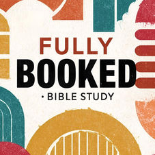 Fully Booked Bible Study Printable Wall Art Set of 4, Christian Faith Quote, Bold Modern Christian Decor, Bible Study Gift