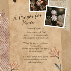 Prayer for Peace Printable, Christian Wall Art, Faith Prayer Decor, Scripture Inspired, Calm Neutral Christian Art, 8x10 PDF