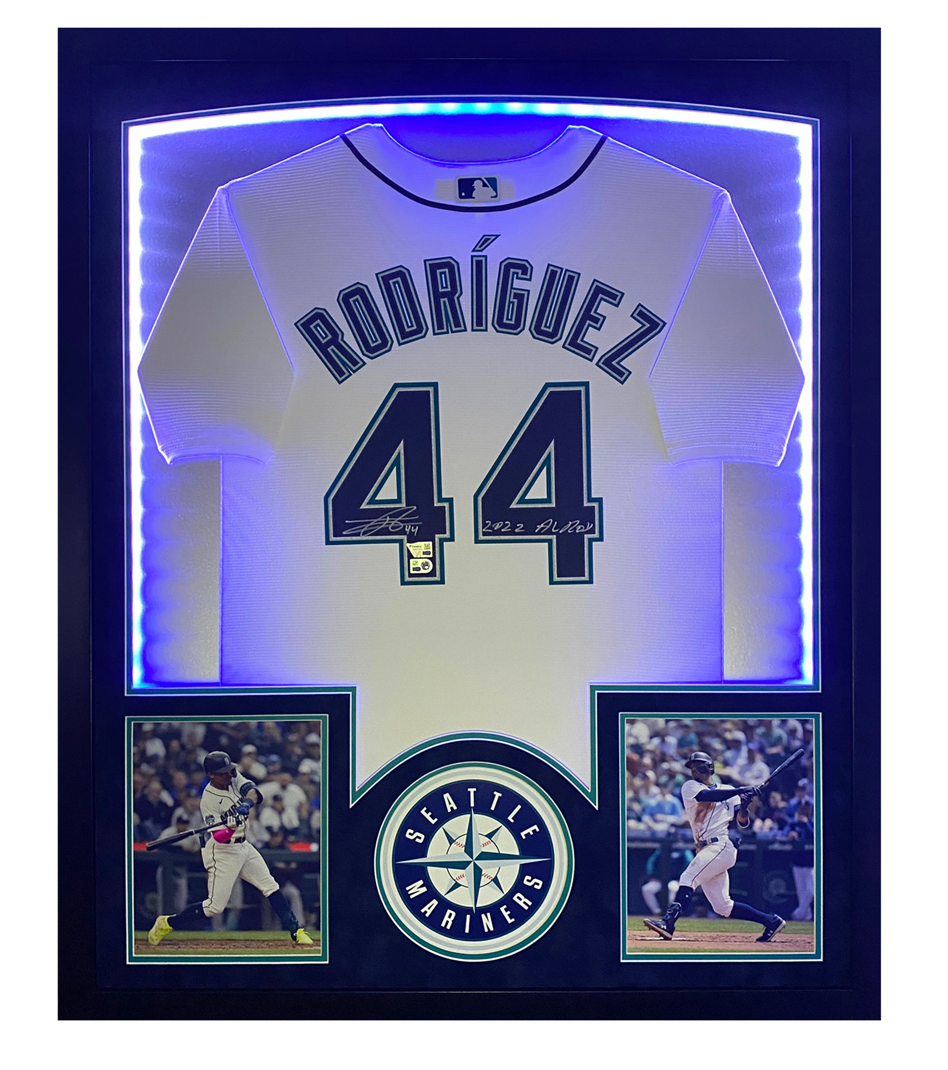 Julio Rodriguez Framed Jersey Seattle Mariners LED Signed Autographed Inscribed