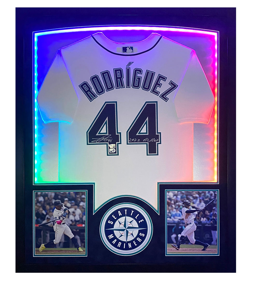 Thumbnail: Julio Rodriguez Framed Jersey Seattle Mariners LED Signed Autographed Inscribed