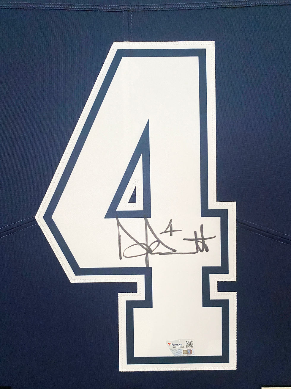 Thumbnail: Dak Prescott Autographed Framed Jersey LED Lights Cowboys Signed