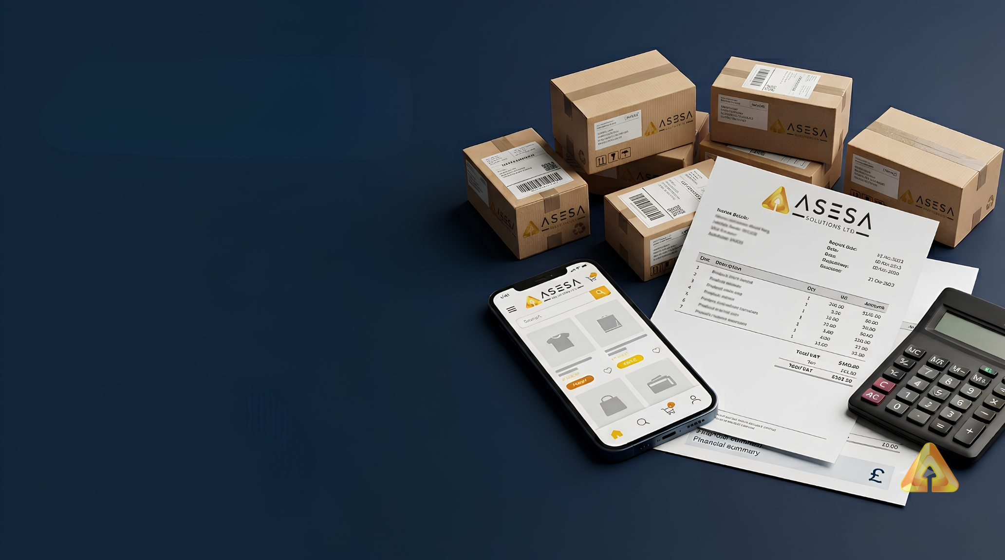E-commerce business managing online marketplace sales, invoices and VAT records