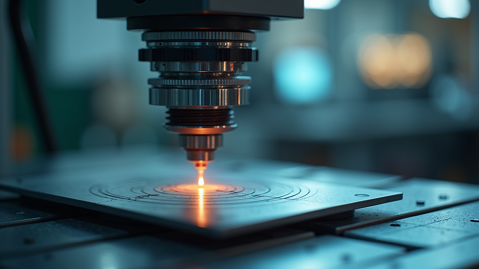 Close-up view of a coordinate measuring machine in action