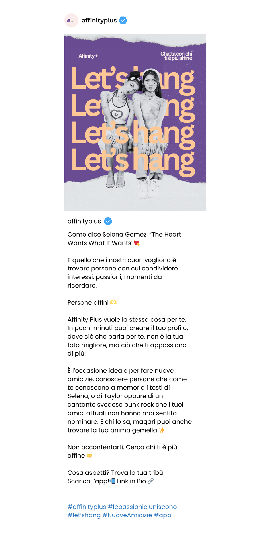IG Post Affinity - Presentazione App (1)