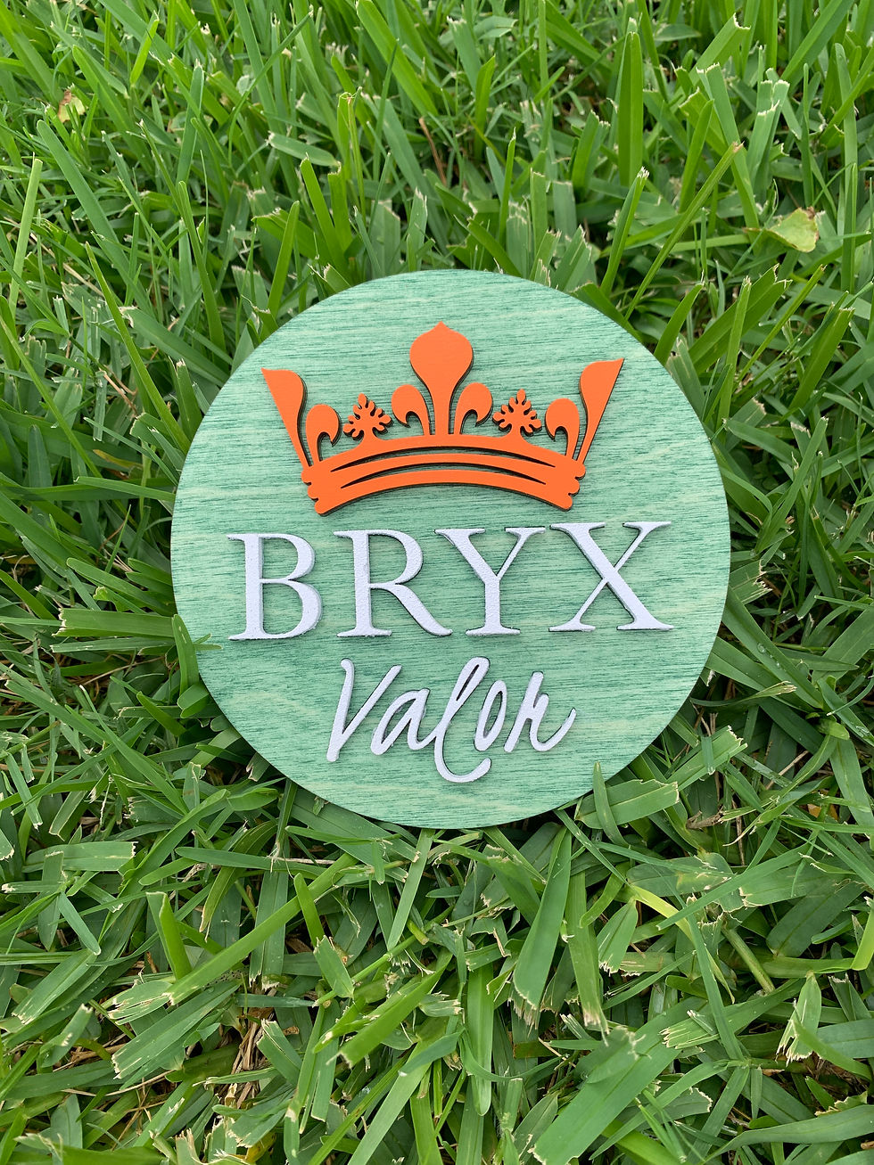 Thumbnail: Wooden Birth Announcement (Color/Layered)