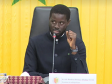 Bassirou Diomaye Faye fait une déclaration lors de la première session de l'Assemblée nationale.