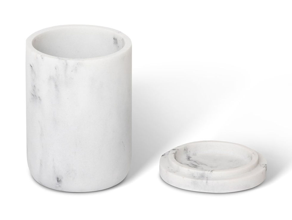 Thumbnail: TOBA Contenitore bagno con coperchio portaspazzolino