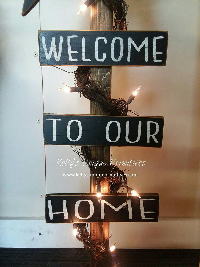 Thumbnail: Welcome to Our Home Lighted Star Post
