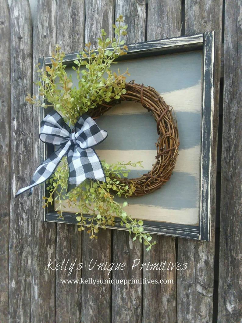 Thumbnail: Farmhouse Grapevine Wreath w/Greenery