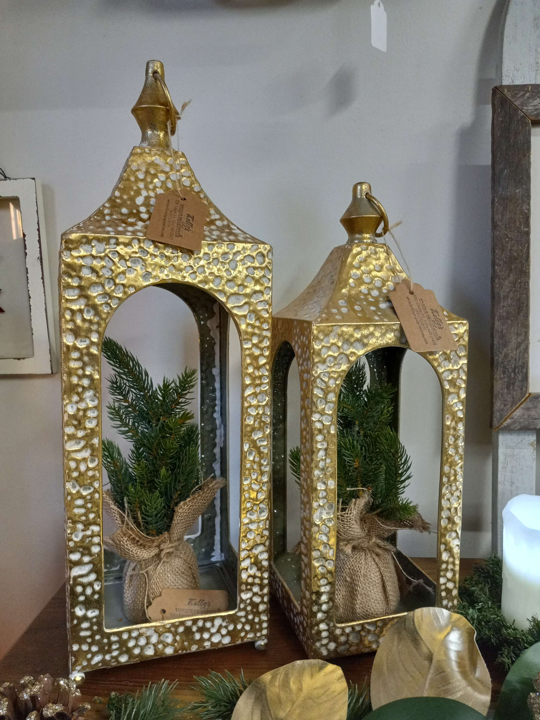 Gold Metal Lanterns