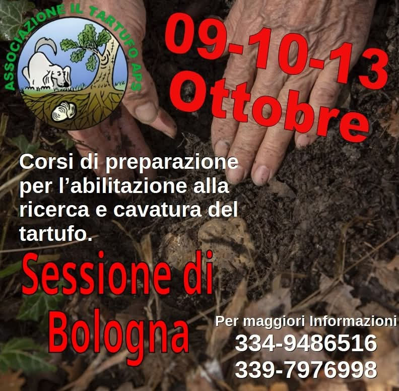 Associazione Il Tartufo: aperta la sessione di Bologna per l'esame di abilitazione per la ricerca e cavatura del tartufo