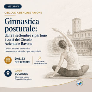 Circolo aziendale Ravone: ginnastica posturale dal 23 settembre ripartono i corsi del Circolo Aziendale Ravone