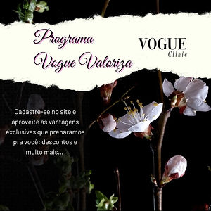 Queremos você conosco...Cadastre-se no link abaixo e aproveite as vantagens exclusivas que preparamos pra você. Tem descontos e muito mais. Participe !!
https://www.vogueclinic.com.br/formul%C3%A1rio-1