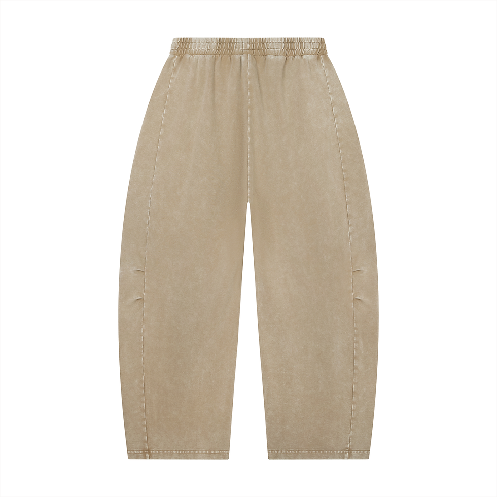 Thumbnail: Unisex Mineral Wash Barrel Leg Pants
