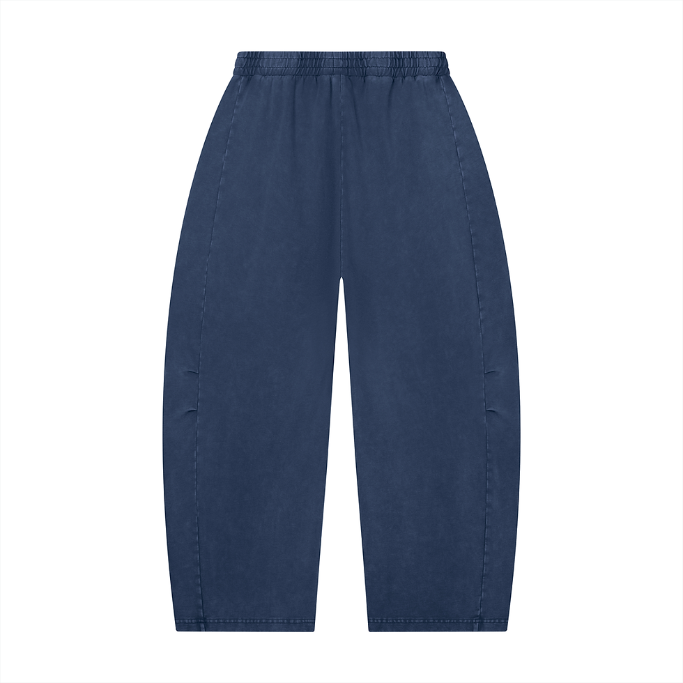 Thumbnail: Unisex Mineral Wash Barrel Leg Pants