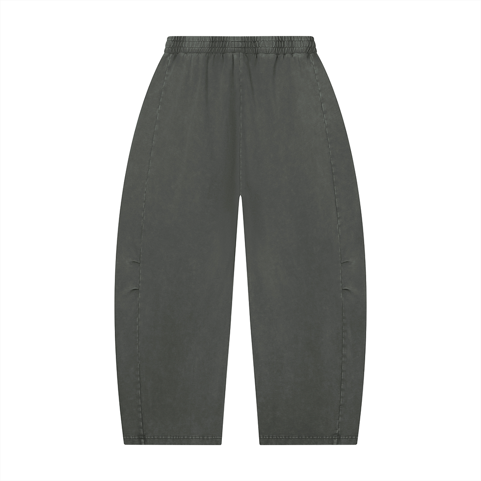 Thumbnail: Unisex Mineral Wash Barrel Leg Pants