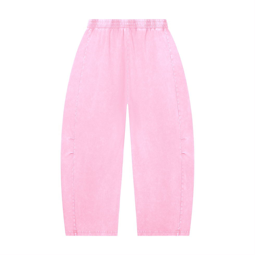 Thumbnail: Unisex Mineral Wash Barrel Leg Pants