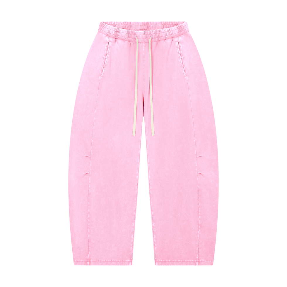 Thumbnail: Unisex Mineral Wash Barrel Leg Pants