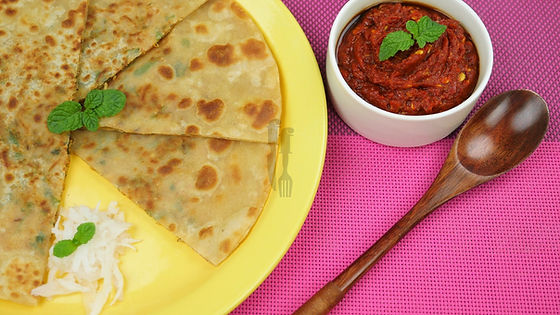 辣味全麥烤餅(全素)Lacha paratha/ Mirch Ka Paratha