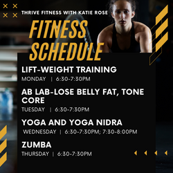 Black & Yellow Fitness & Workout Schedule Instagram Post