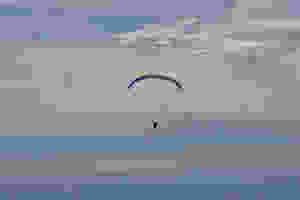 Paragliding over Buzludzha in Bulgaria