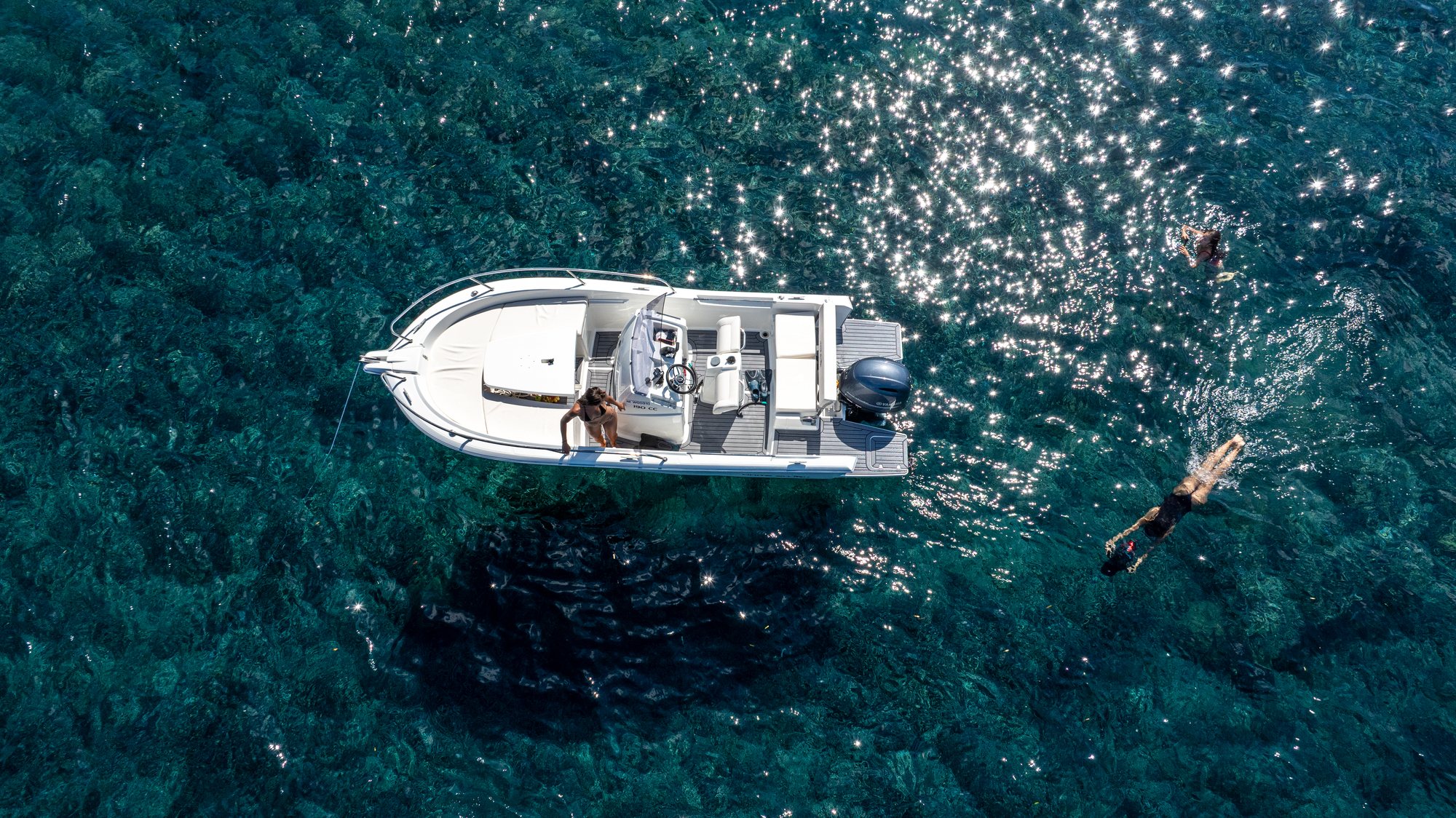 White Shark 190 CC — A closer look from above