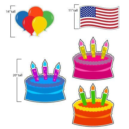 Cakes Balloons Flag