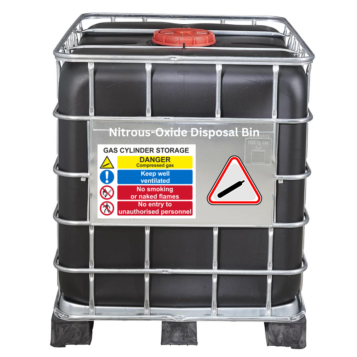 1000L nitrous-oxide canister receptacle
