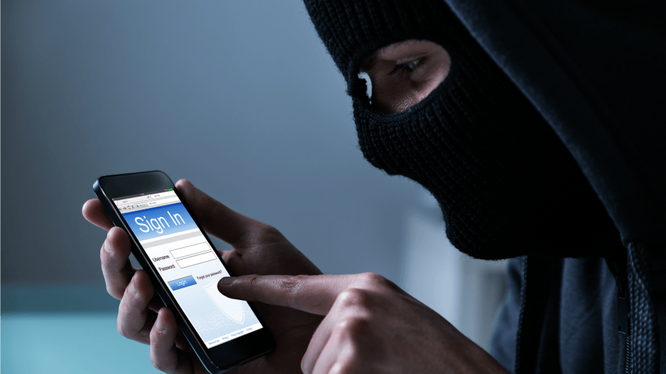 person hacking a mobile phone which has not been recycled by a electronic recycler