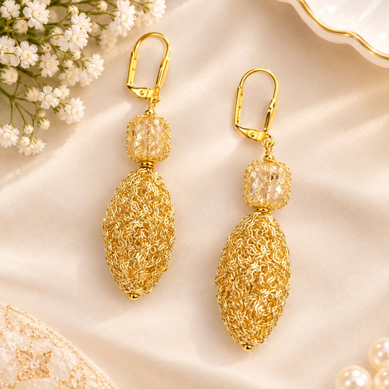Eag mesh earring