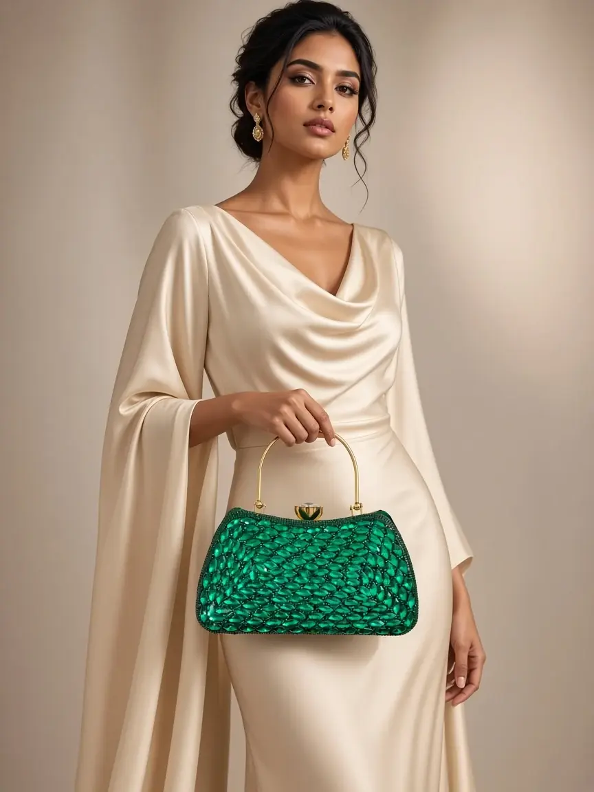 Thumbnail: Emerald Crystal Diamond Lattice Clutch