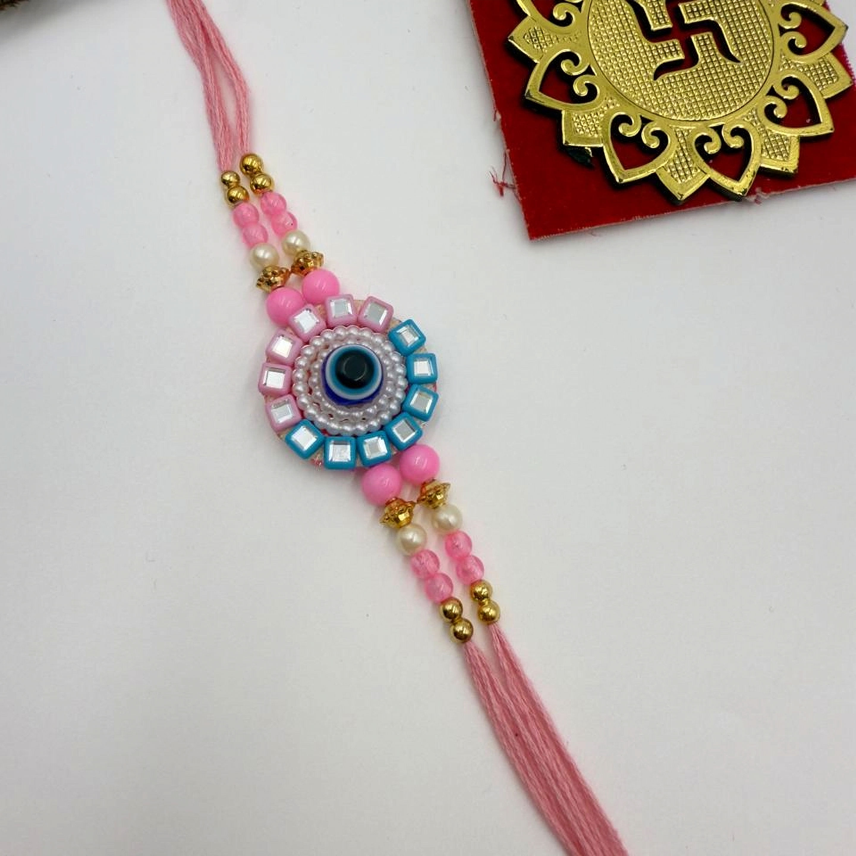 Pink Evil Eye Designer Rakhi