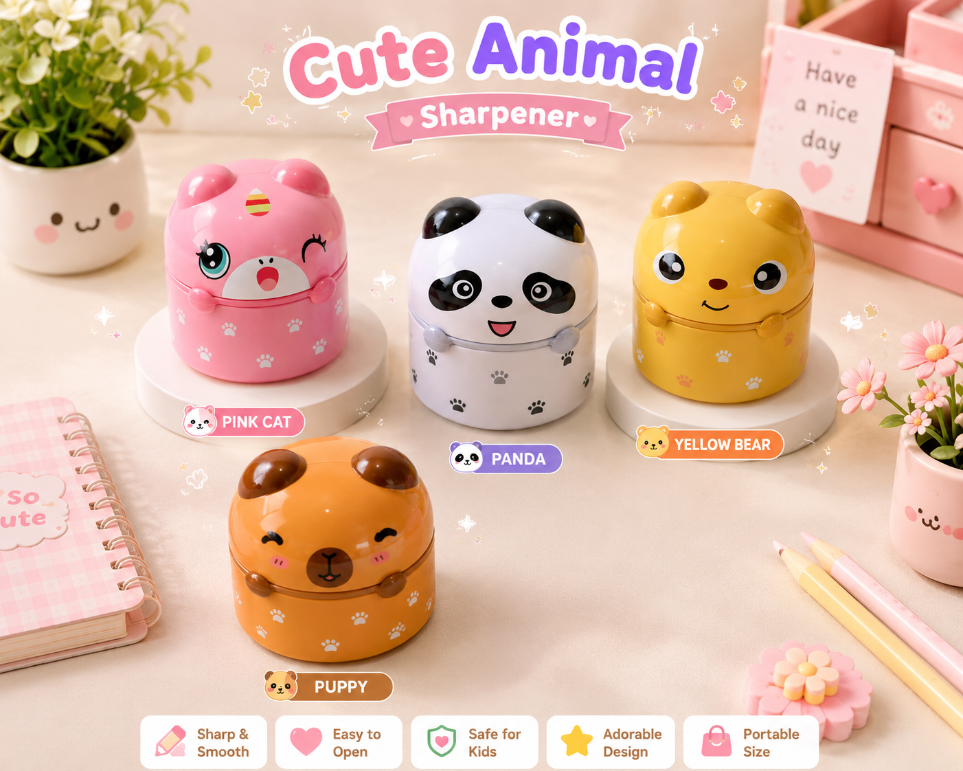 Cute animal sharpener