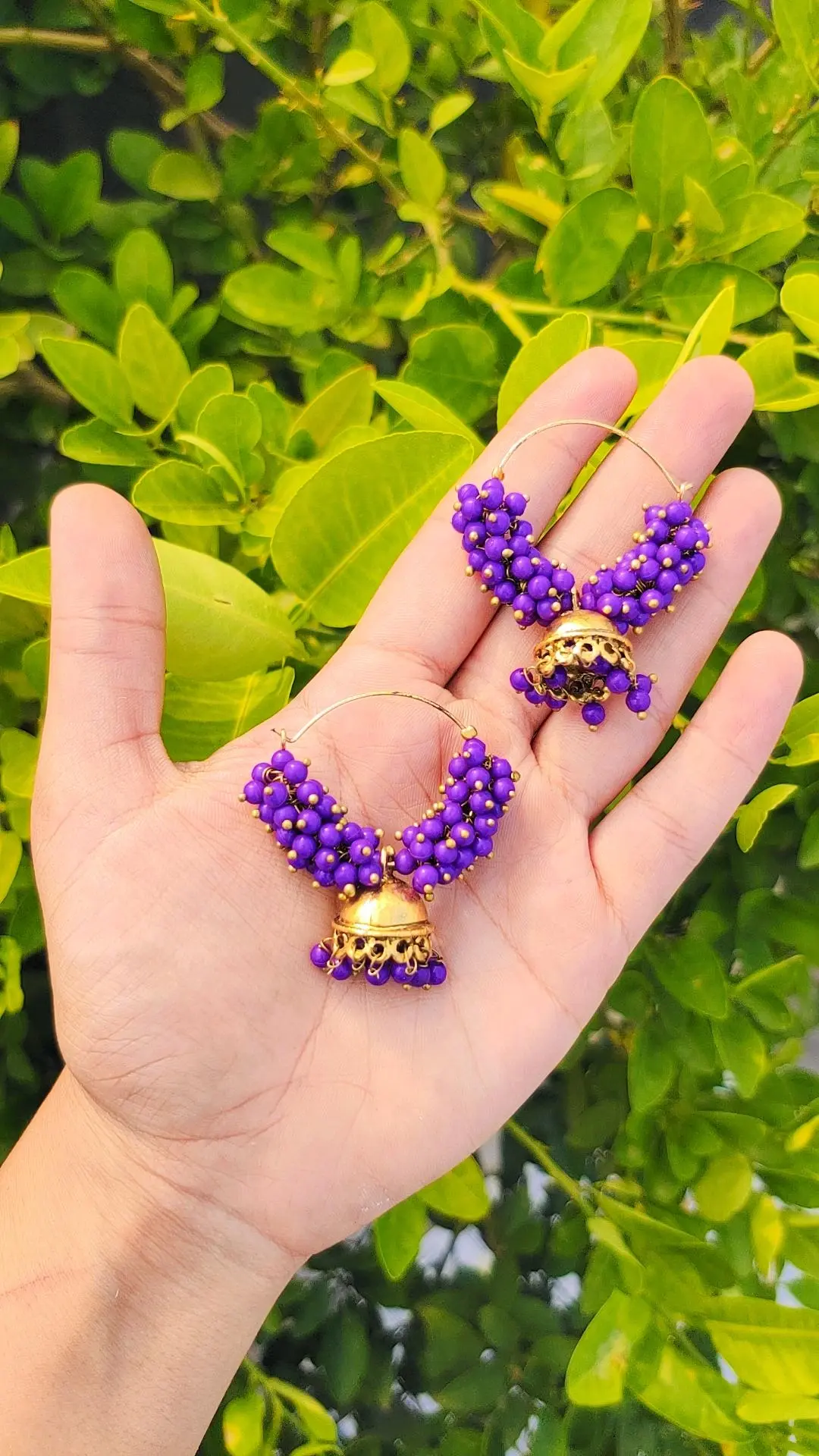 Purple Grapes bunch Bali with jhumki