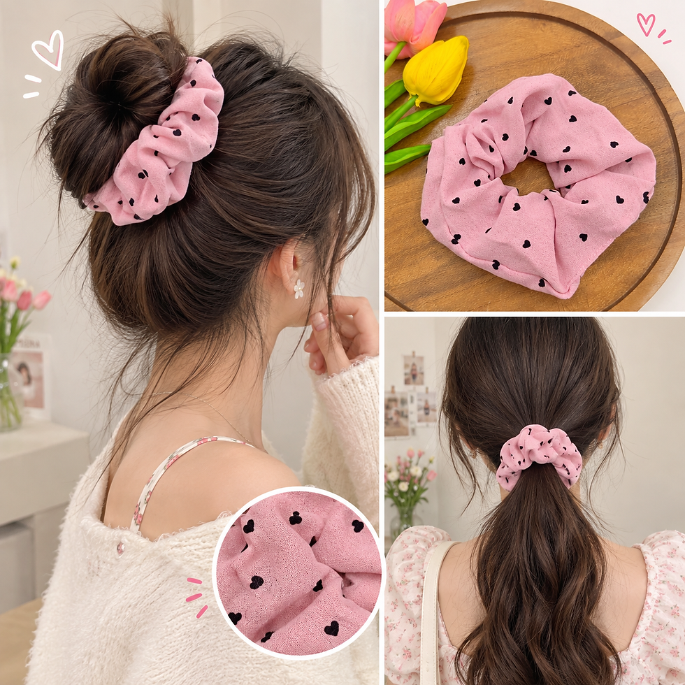 Thumbnail: Dots print scrunchie 