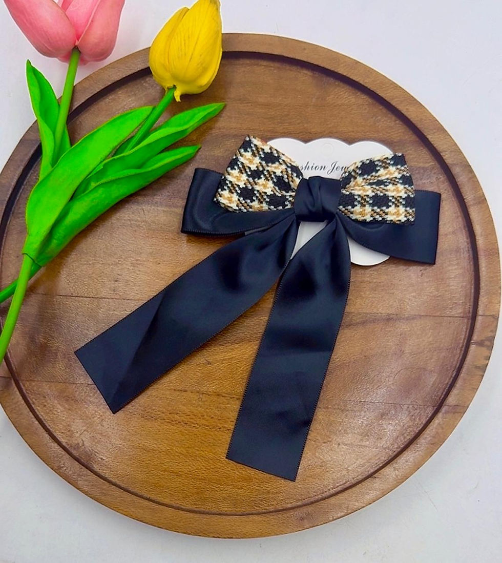Thumbnail: Check hair bow