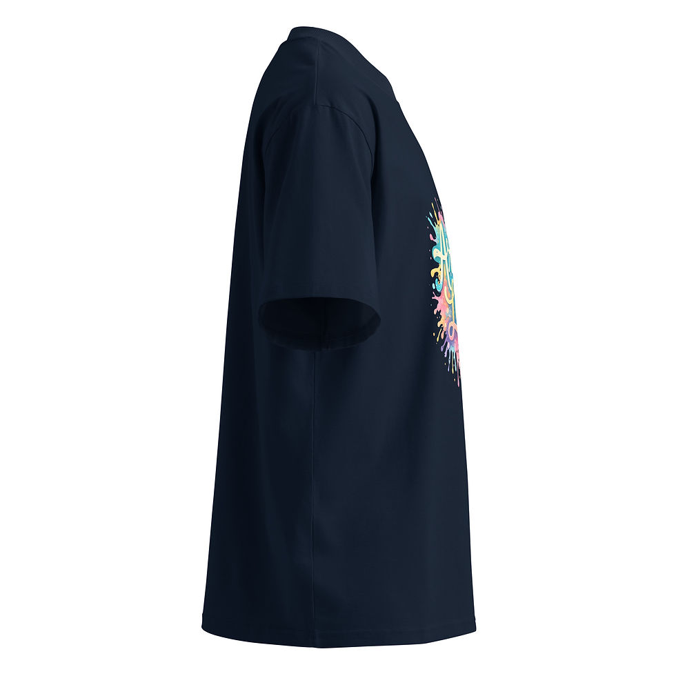 Thumbnail: Unisex organic oversized high neck t-shirt