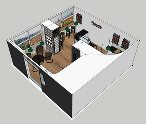 Piacetto Lounge - Sketchup Render - View 1