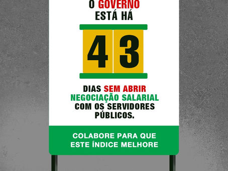 43 dias sem respostas desde que protocolamos nossas reivindicações salariais para 2022
