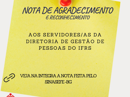 Nota de reconhecimento e agradecimento 