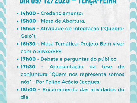 🎉 Começou! Sinasefe Seção BG no ENAASS 2025! 🚀