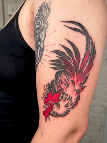 chicken tattoo japanese style tattoo philly