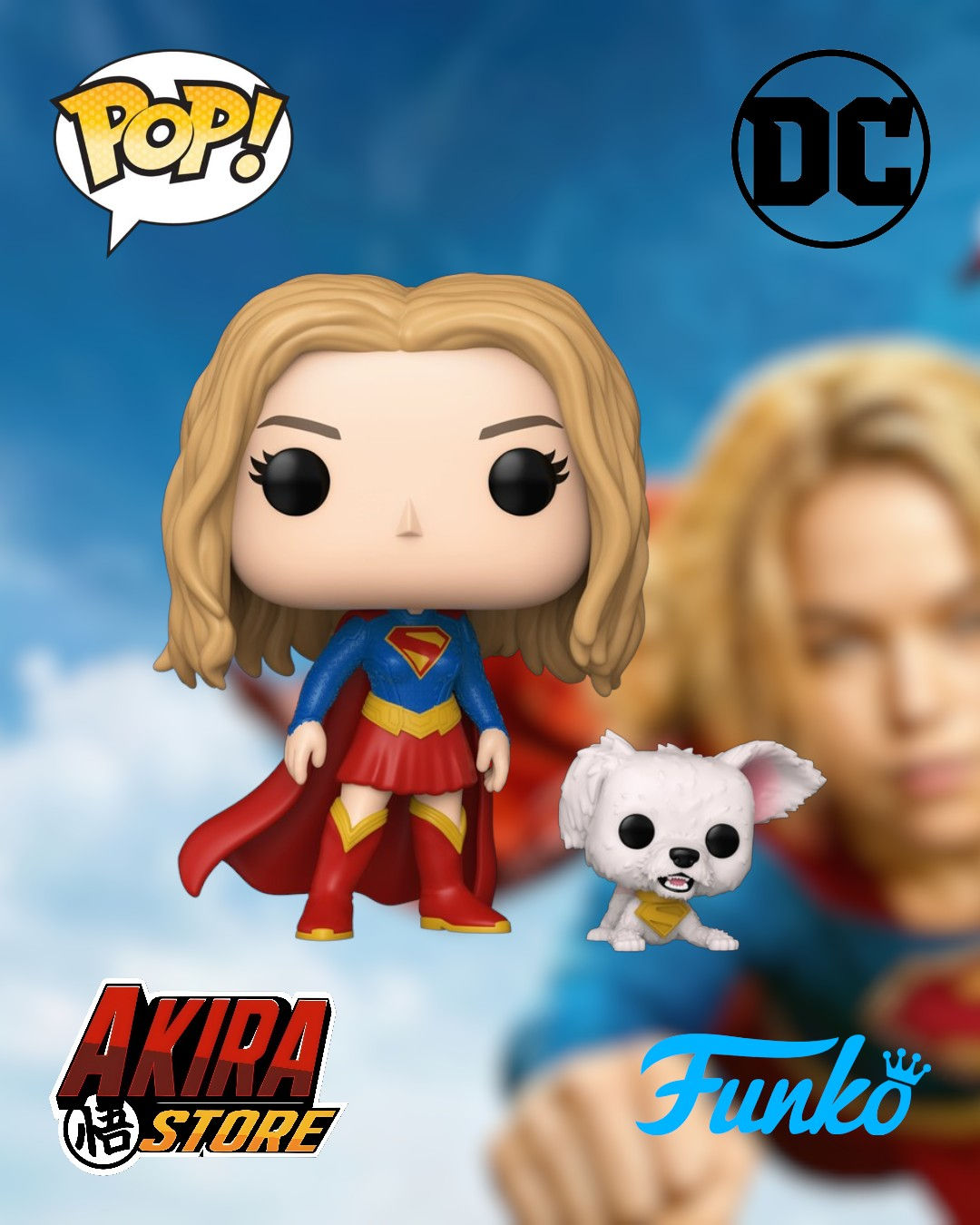 Supergirl with Puppy Krypto Funko Pop! Vinyl Figure and Buddy #633