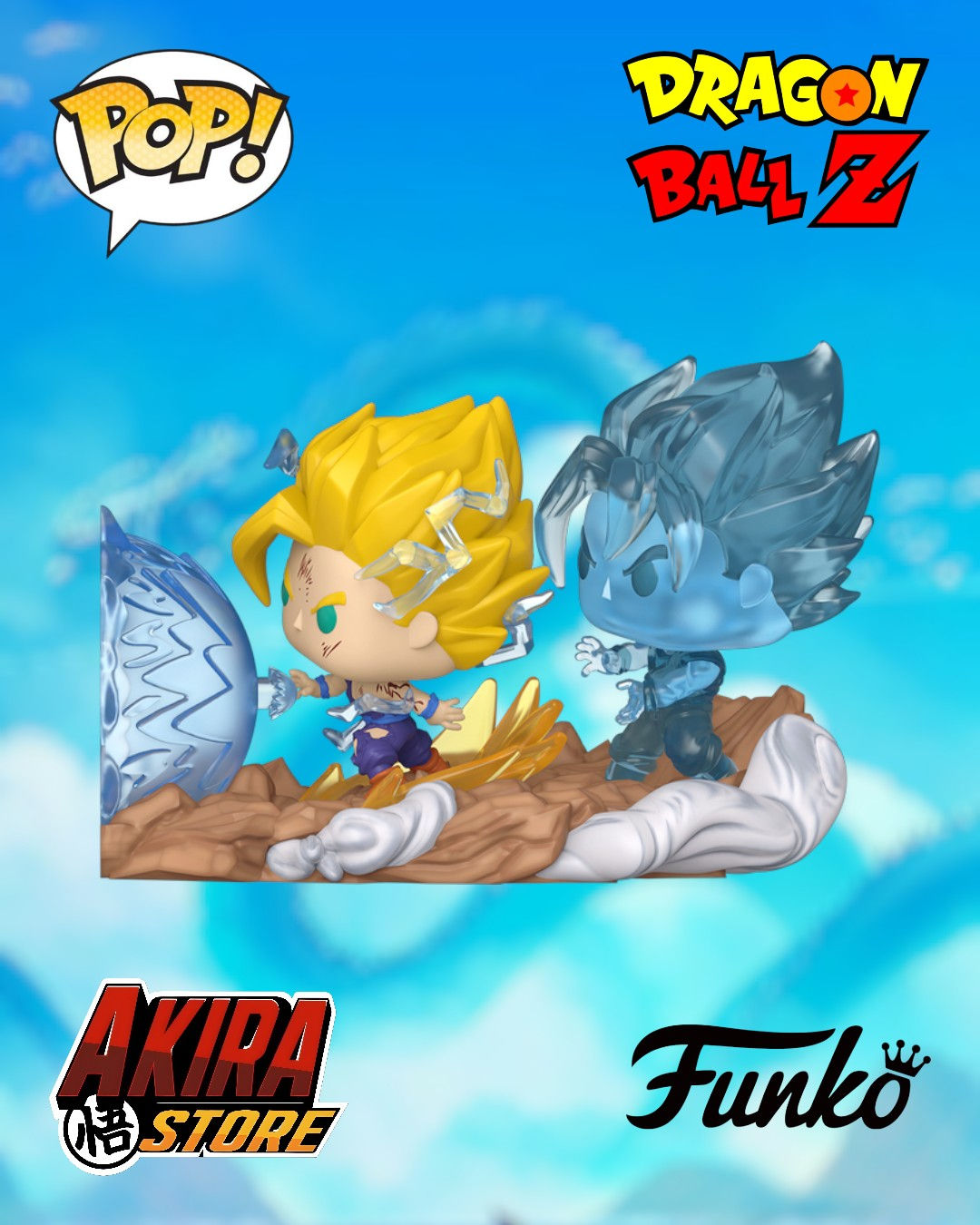 Father-Son Kamehameha (Build a Scene vs Cell) Funko Pop! Moment #2223