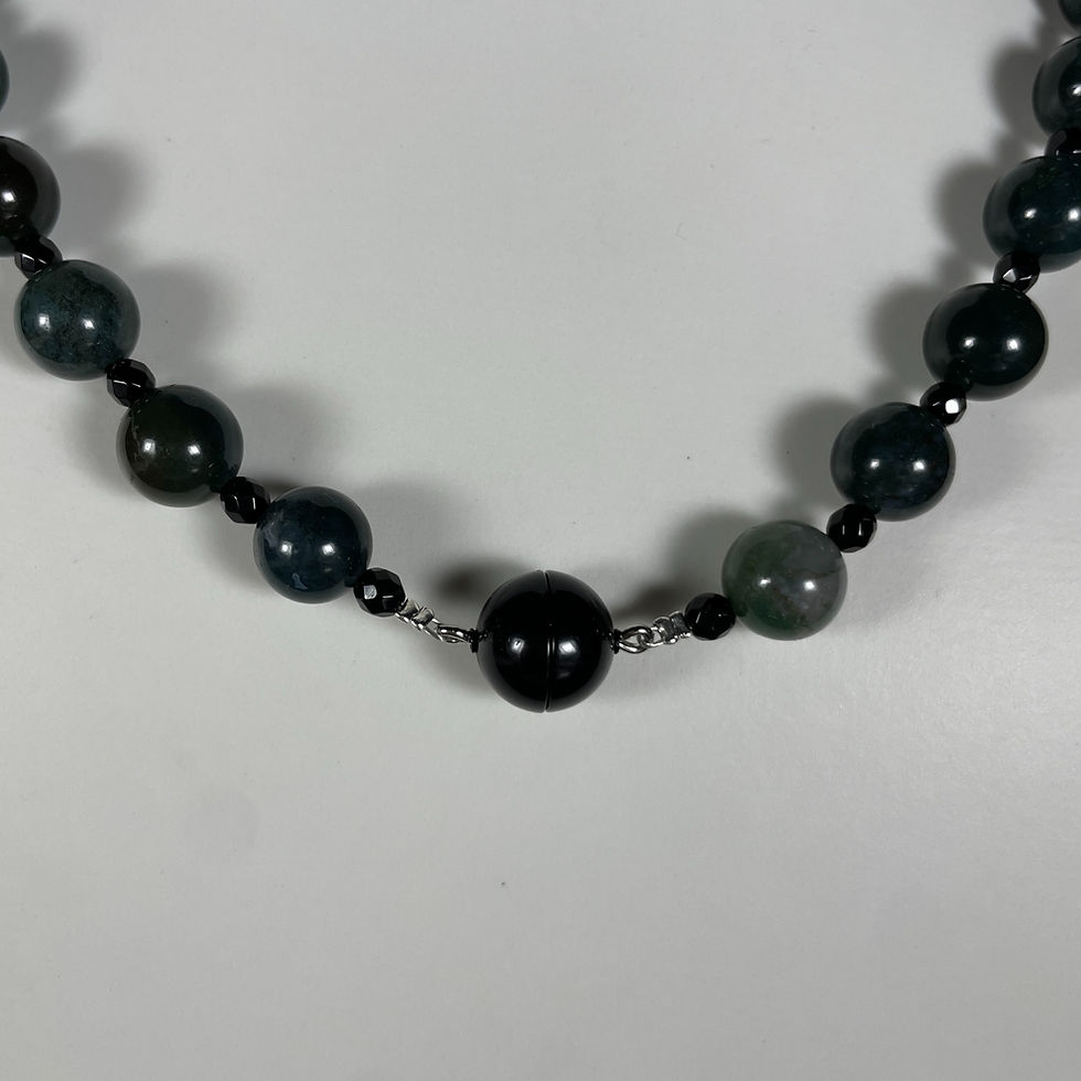 Thumbnail: Moss agate chain 48.5 cm