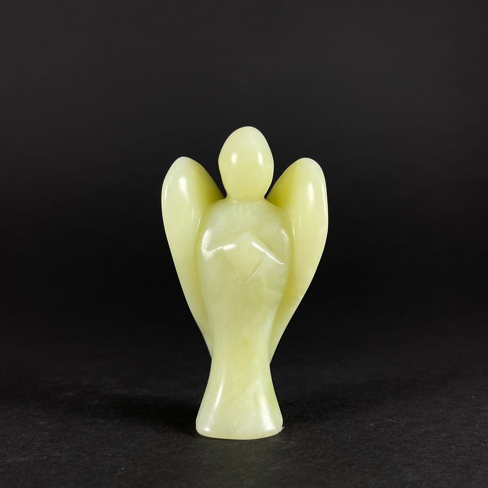 Miniaturbild: Hellgrüner  Engel aus Edelsteinen - Serpentin Jade