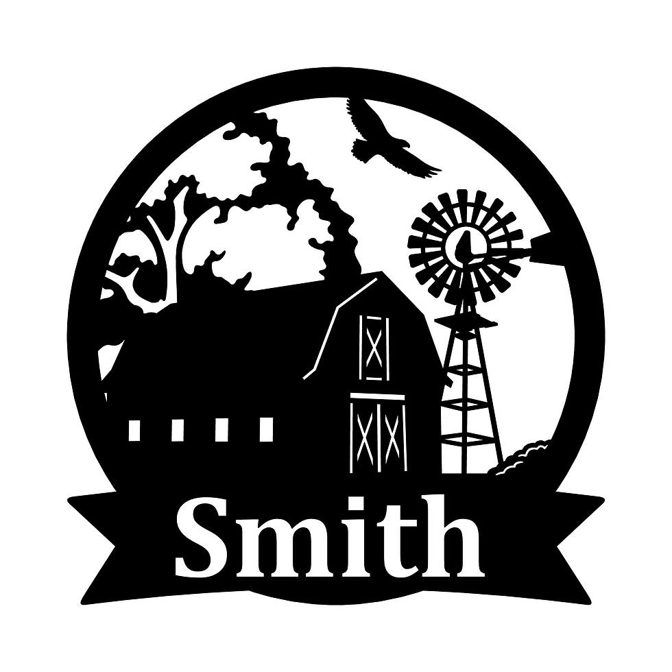 Thumbnail: Personalized Barn & Windmill Monogram
