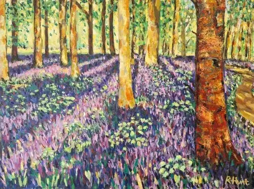 2 Hearts guided by the Dockey Woods bluebells i. 60cm x 45cm £595